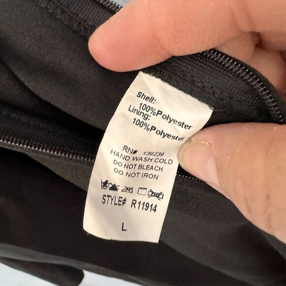 Do+Be Sleeveless Wrap Skort Dress‎ | Black | V-Neck with Tuxedo Collar | Size LG - Picture 11 of 12